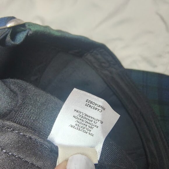 Loft Womens Plaid Checker Strapback Baseball Cap Hat - Picture 6 of 6